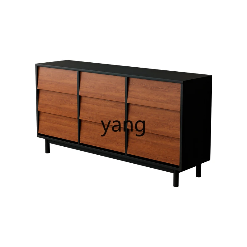 

LH medieval solid wood nine-chest cabinet household simple bedroom bedside storage side cabinet