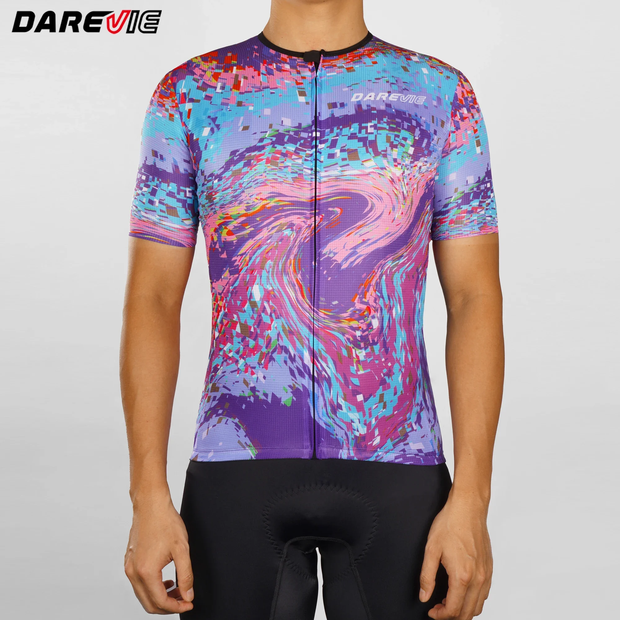 

DAREVIE Man Cycling Maillot Anti Slip Light Soft Base Level Cycling Jersey Man Moisture Wicking Elastic Men's Cycling Clothing