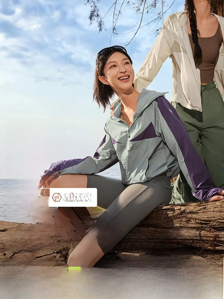 

Легкий спортивный костюм Banana Le Ladies Mountain Series: дышащая верхняя одежда для активного отдыха с защитой от УФ-излучения, модный нейлоновый комплект