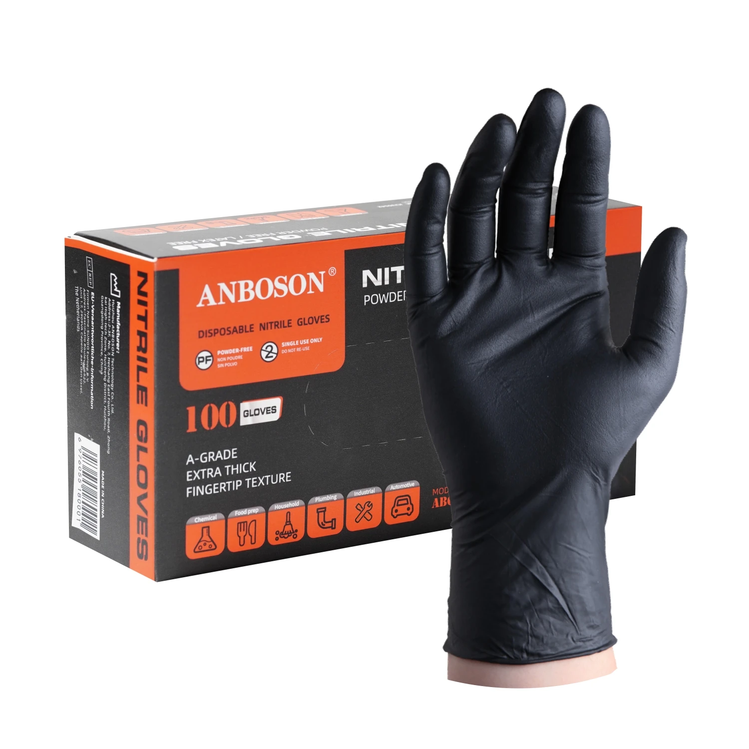 Guantes Nitrilo Talla Negros M S L Guantes Trabajo Impermeable Látex Negros Nitrilo Por Peluqueria