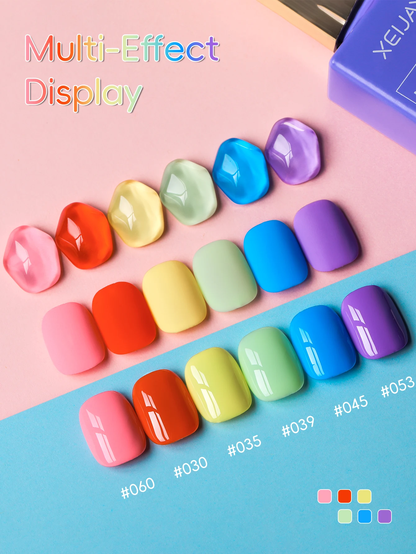 XEIJAYI 6 uds 15ml juego de Esmalte de uñas de Gel Kits de Esmalte de Gel UV semipermanente todo para Kit de manicura Soak Off UV LED Vernis