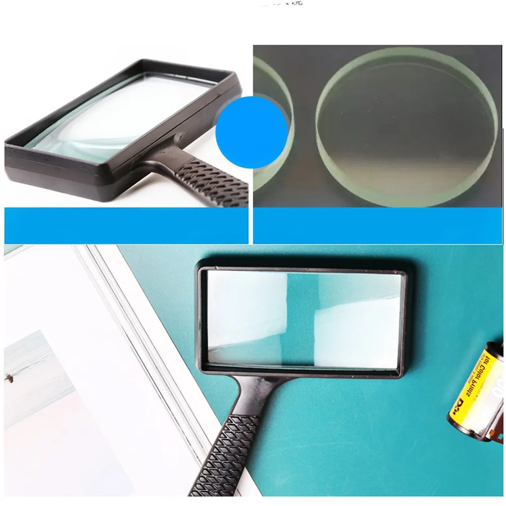 

Portable Reading Magnifying Glass Handheld Magnifier for Books Maps Newspapers Stylish Lightweight Black Magnifier