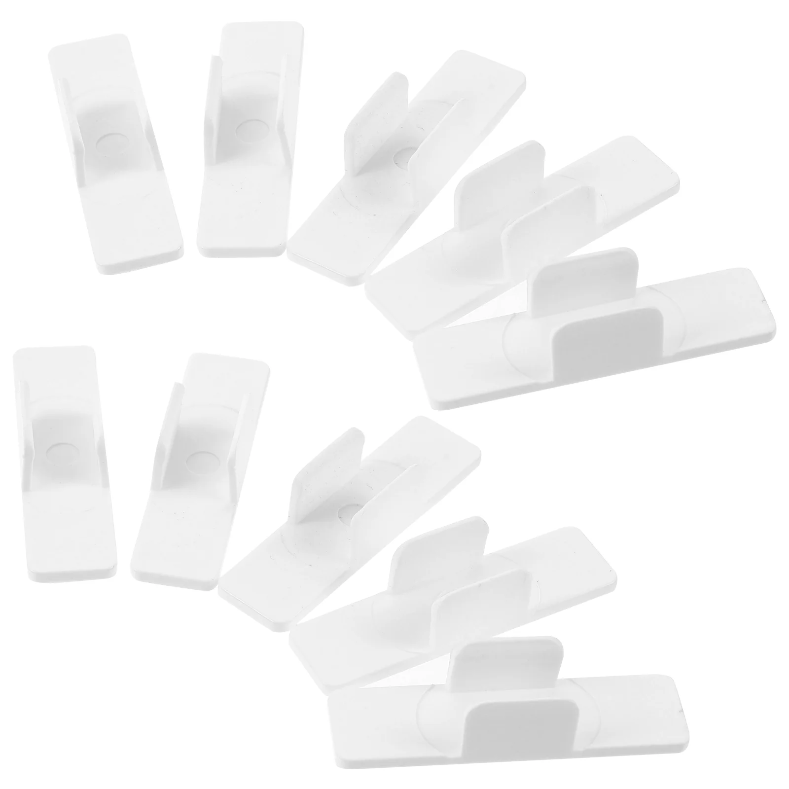 

20pcs Penholder Self-adhesive Whiteboard U-shaped Clip (white)Office Portable Pencil Clips Plastic Markers Holders