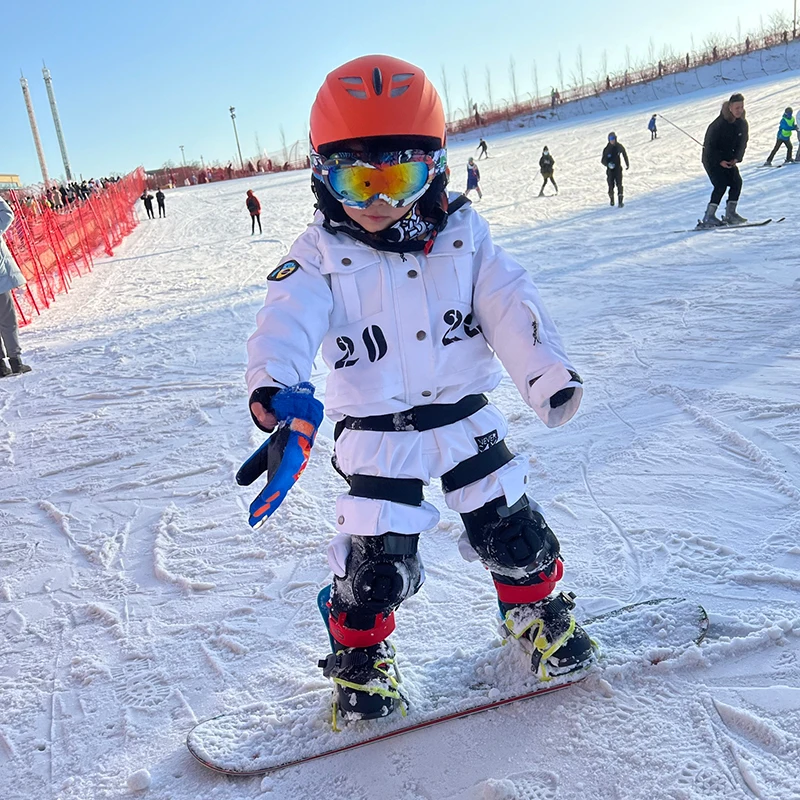 Inverno do bebê menino roupas de esqui menina à prova dwaterproof água montanha esporte uma peça snowsuit crianças ao ar livre snowboard macacão