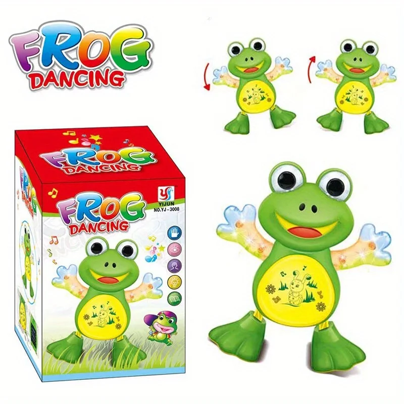 لعبة تململ الضفدع الراقص والموسيقى الخفيفة الكهربائية التعليمية - ألعاب الأطفال الصغار، هدايا مثالية لعيد الميلاد وأعياد الميلاد للأطفال #3