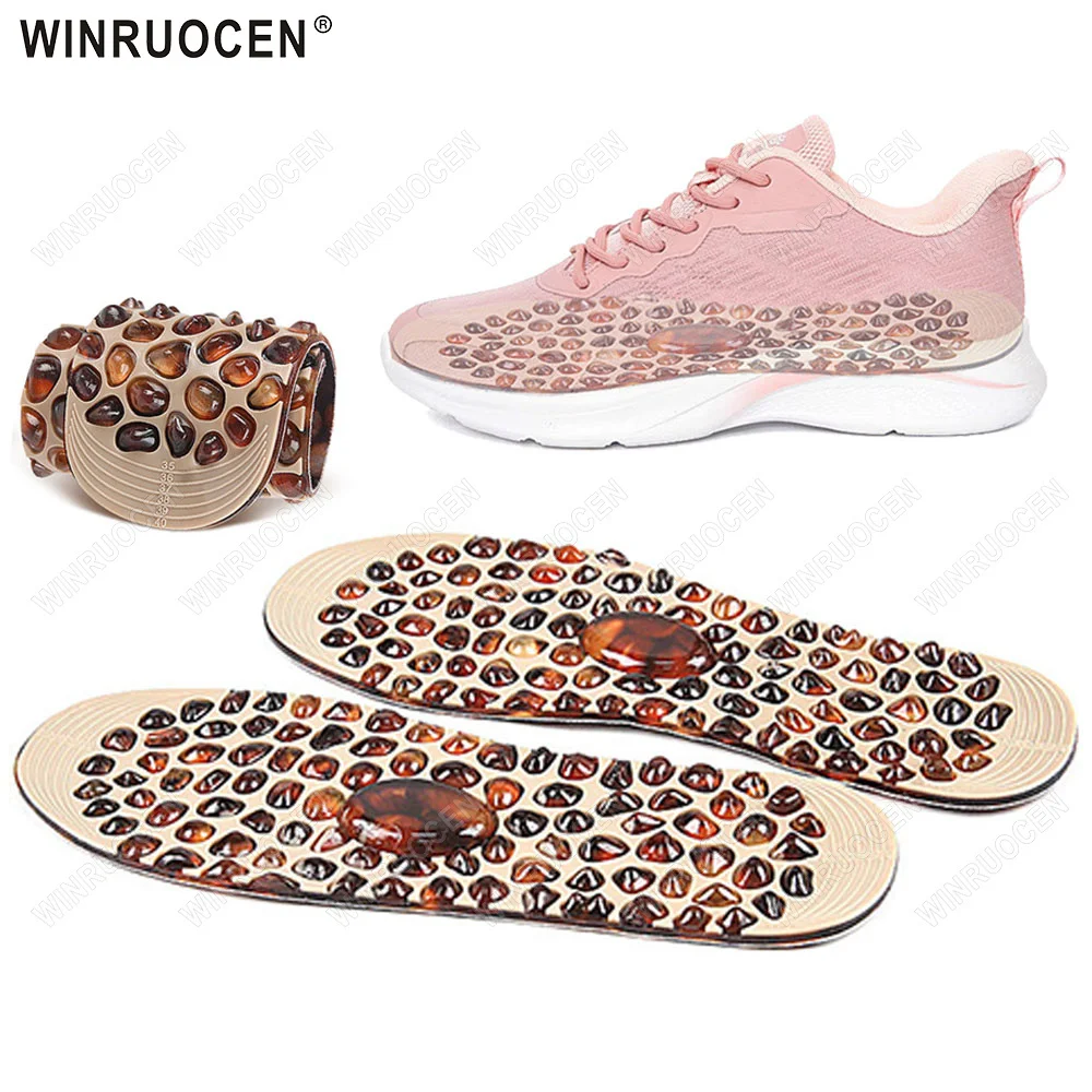 

Массажные стельки WINRUOCEN для улучшения кровообращения, мягкие резиновые стельки с эффектом каменного массажа, акупрессурные подушечки для рефлексотерапии, унисекс