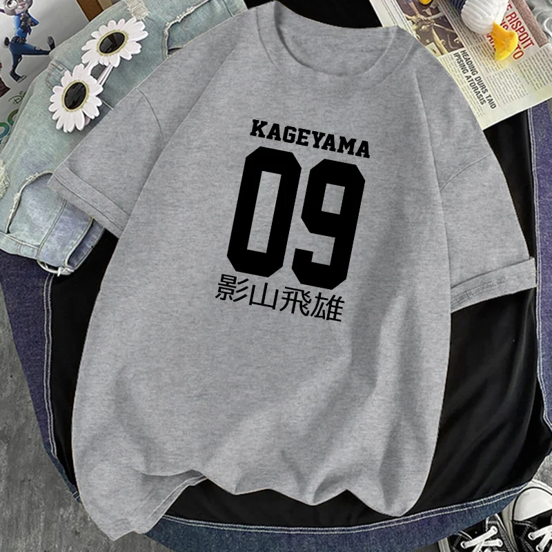 Camiseta transpirable Haikyuu Kageyama Tobio para mujer, Top deportivo informal de manga corta, Camiseta negra con gráfico suave para Hombre 2022