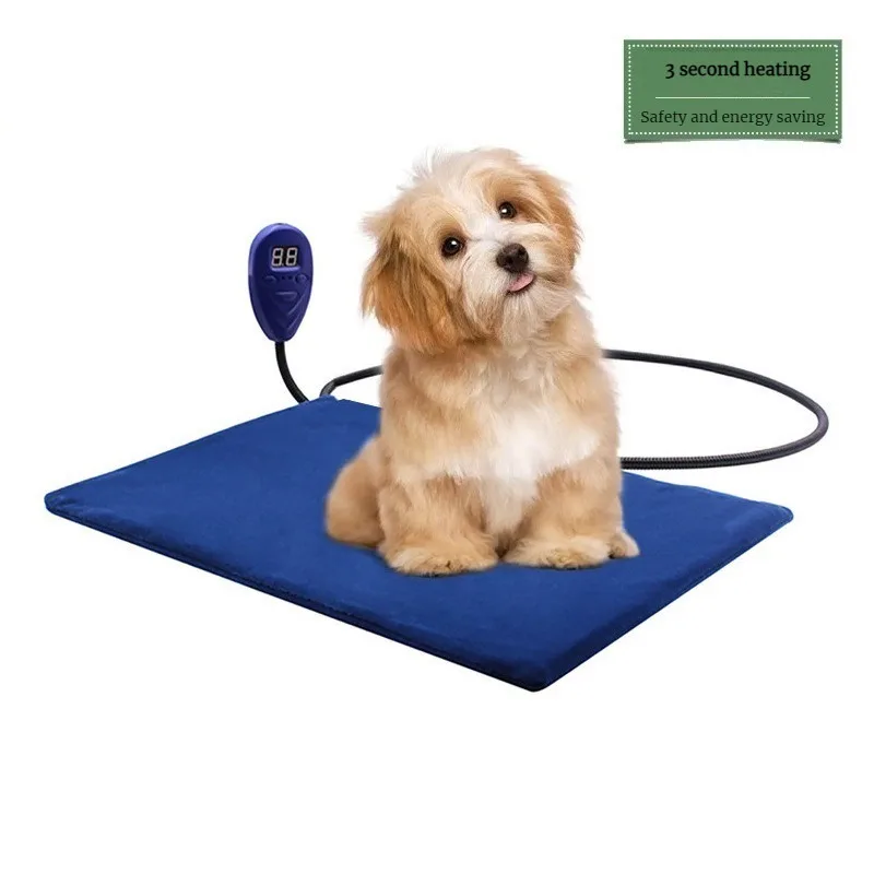 

Грелка для собак из ПЭТ, грелки для домашних животных для кошек и собак с устойчивым к жеванию шнуром, долговечный рабочий электрический коврик с подогревом для домашних животных