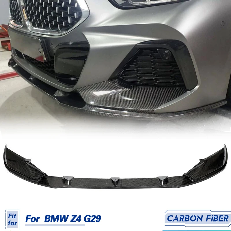 

Car Front Bumper Lip Spoiler Carbon Fiber for BMW Z4 G29 M40i Convertible 2-Door 2017-2020 Front Lip With Splitters Body Kits