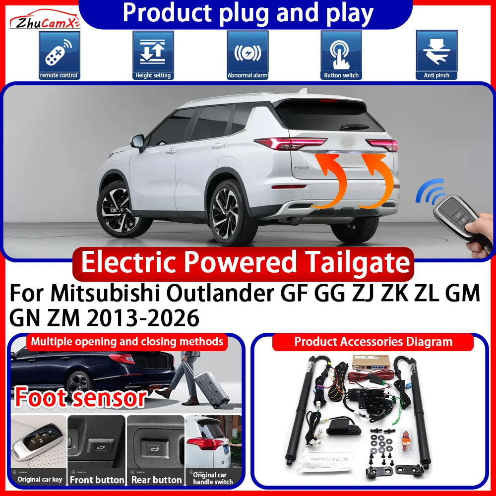 Powered Tailgate for Mitsubishi Outlander GF GG ZJ ZK ZL GM GN ZM 2013-2026 anti pinch Smart Intelligent Control Gate Lift Kit