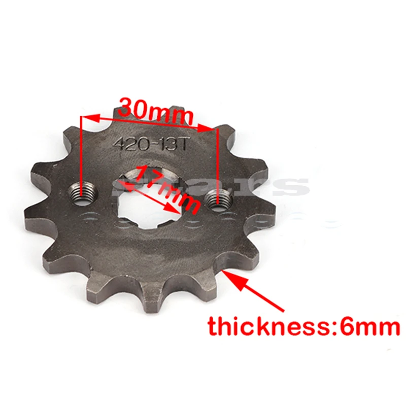 Front Engine 420# 17mm 20mm 13T Teeth Chain Sprocket With Retainer Plate Locker Accessories