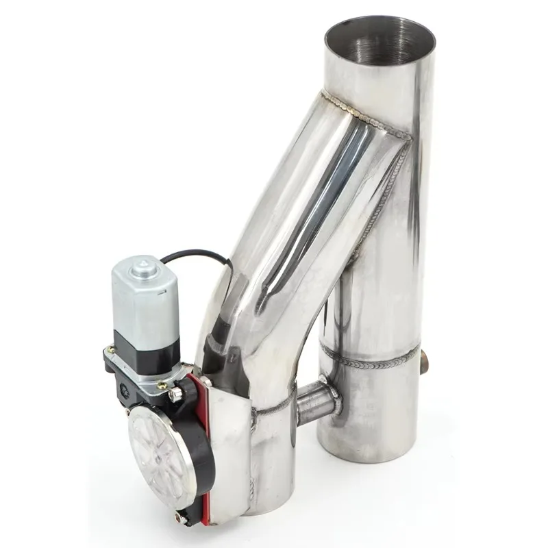 Universal 2/2.25/2.5/3 Inch Stainless Steel Type Y Pipe Adjustable Car Exhaust Cutout with Double Valves Electric with Switch