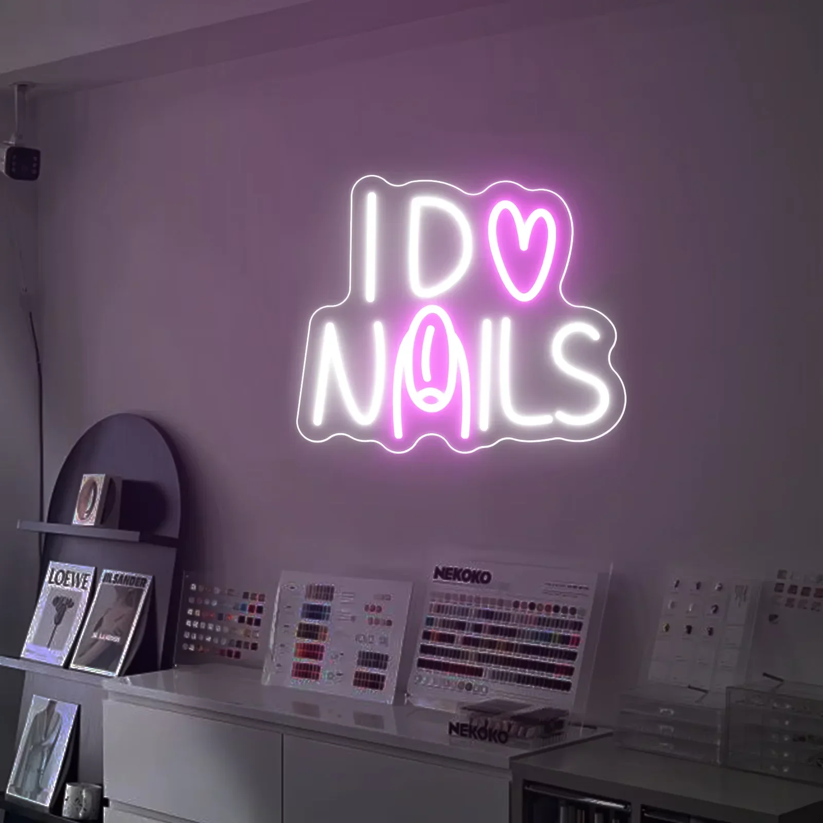 I Do Nails Lampada al neon Negozio di manicure a LED Luci al neon Appeso a parete USB Decorazione per unghie Luce Insegna aziendale Lampada al neon a LED