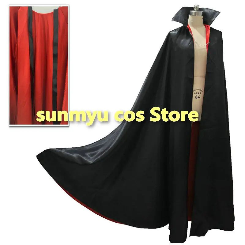 

Red&Grey Mantle Cape Cloak Cosplay Costume Customize size Halloween Red Black Golden