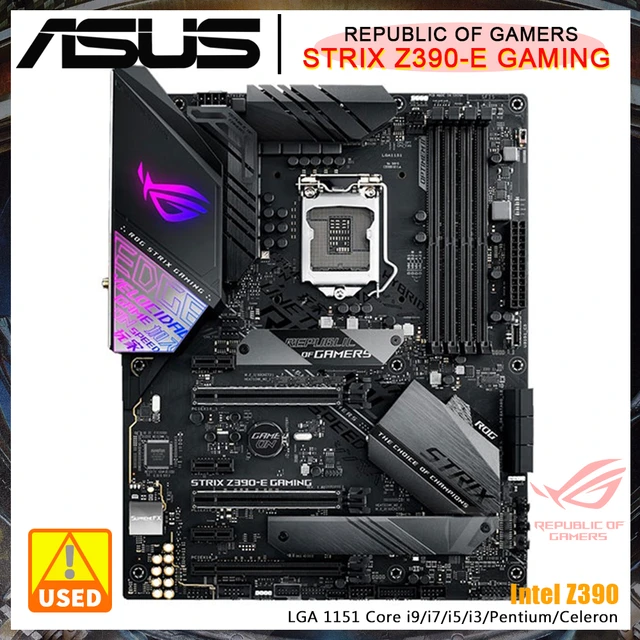 Asus Rog Strix Z390-e Gaming Motherboard 1151 Motherboard Ddr4 64gb Intel  Z390 M.2 Crossfirex Cpus Pci-e 3.0 Hdmi Sata3 Usb3.1 - Motherboards -  AliExpress