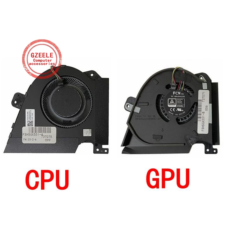 Laptop Cooling Fan for Asus ROG GX550 GX550Q GX550LXS GX550LWS Zephyrus Duo 15 CPU GPU Gaming PC Cooler Radiator 13NR02Z0P08011