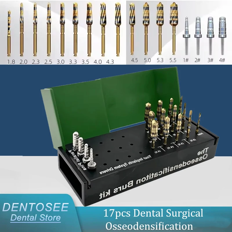 

Dental Surgical Osseodensification Bur Set for Implant Drilling, Maxillary Sinus Lift Alveolotomy - Precision Tools