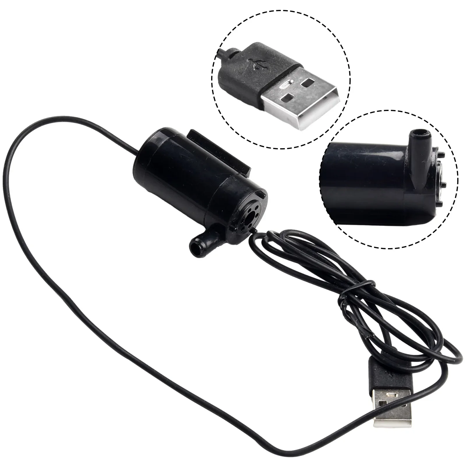 

2x Погружной водяной насос с питанием от USB для мини-аквариумов, для перекачки воды в аквариумы и фонтаны, энергосберегающий