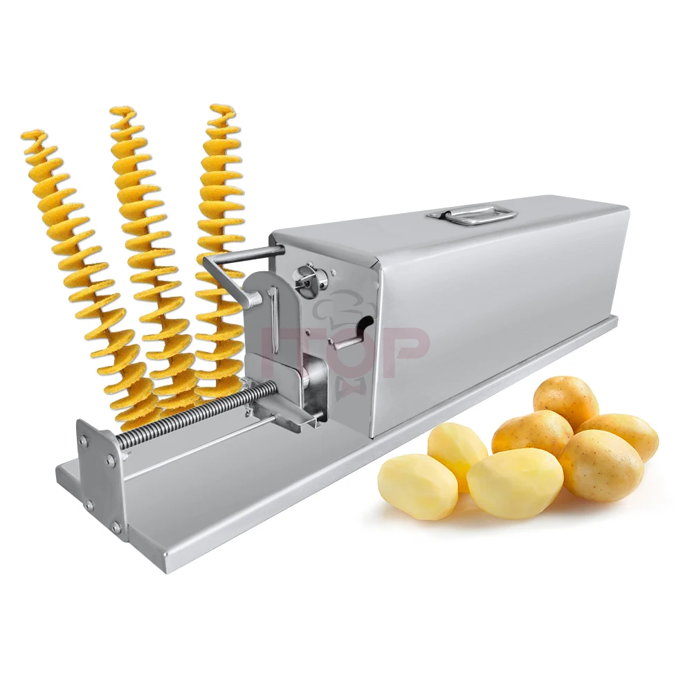 40cm Electric Potato Tower Machine Auto Stretch Spiral Potato Slicer Chips Cutting Machine