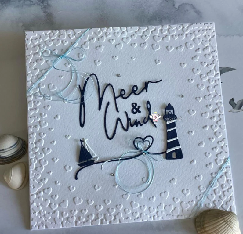 Piggy Craft metal cutting dies cut die mold Sea lighthouse Scrapbook paper craft knife mould blade punch stencils dies