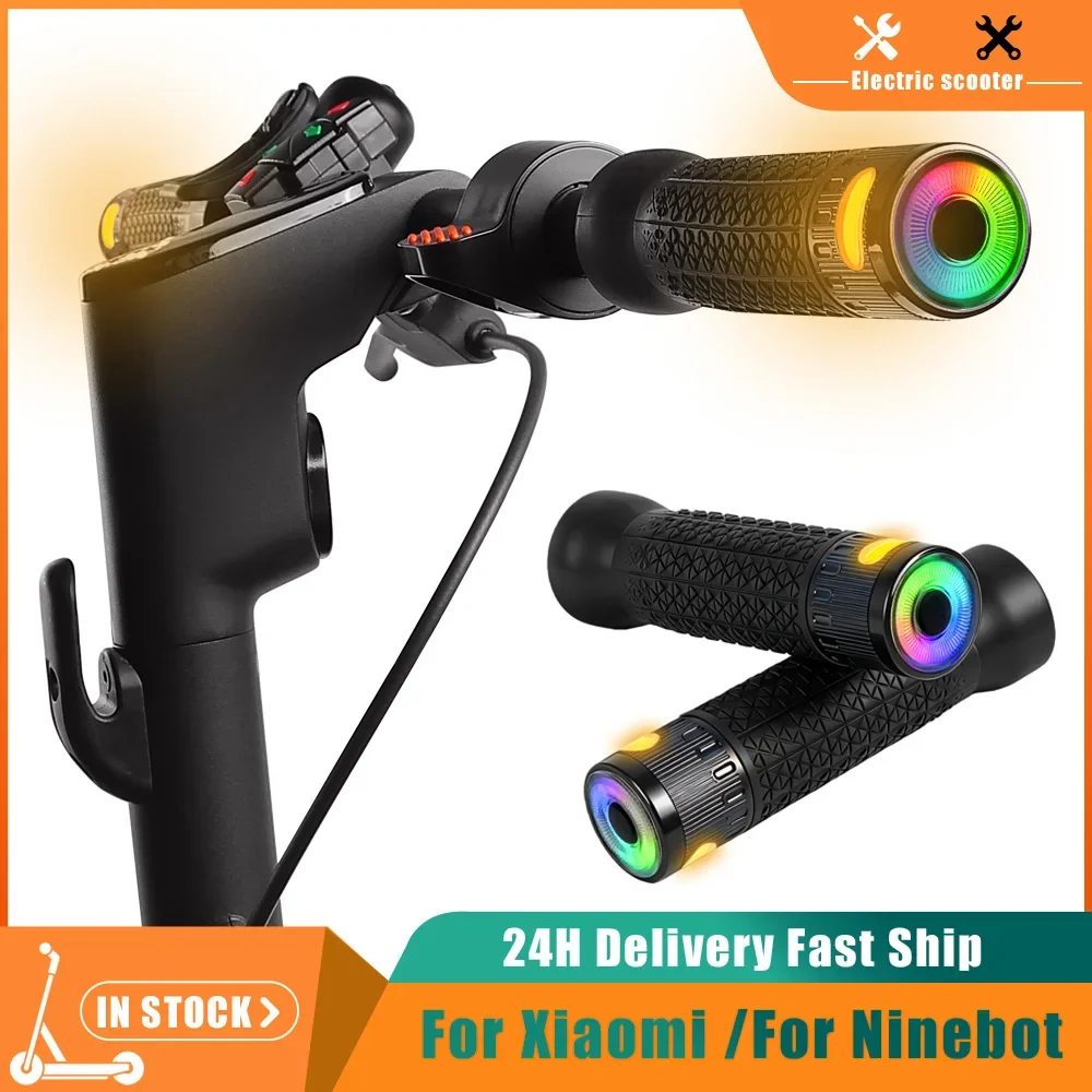 For Xiaomi M365/Pro2/1S Mi3 Wireless Handlebar Grips Turn Signal with Remote Control for Ninebot MAX G30 F20 F30 E Scooter