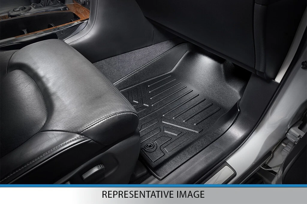 Custom Fit Floor Mats 2 Row 2014-2019 Sierra Silverado Truck Crew Cab 3
