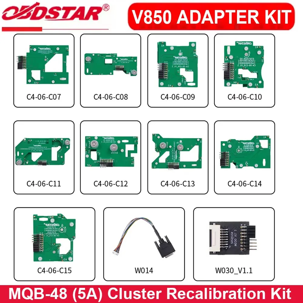 OBDSTAR V850 Adapter Kit for MQB-48 (5A) Cluster Used with C4-06 Adapter Add Key and All Keys Lost Solder-Free Reading