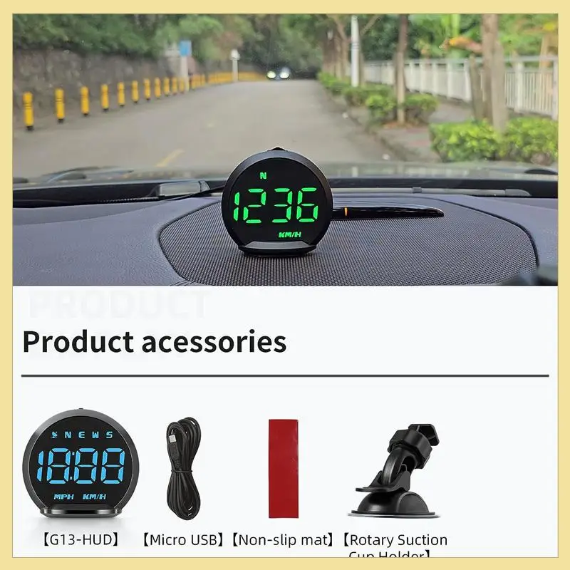 

Head-Up Display High Quality Head-Up Display G13 Car GPS HUD Speedometer Digital Clock HD Head-Up Universal