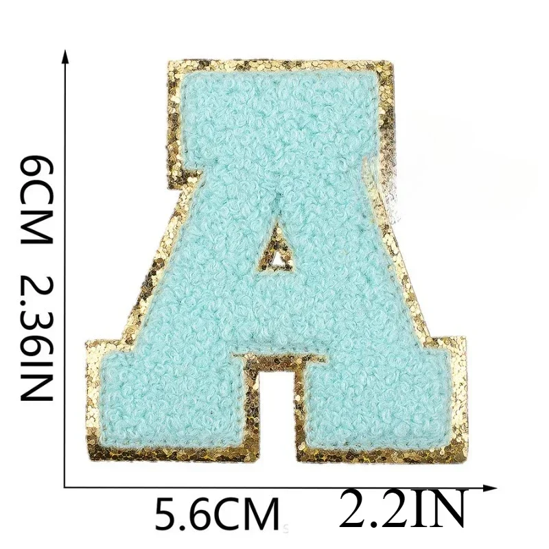 منشفة التطريز بحيرة الأزرق الإنجليزية رسائل التطريز القماش ملصق حقيبة الديكور التصحيح ملصق الكي بقع للملابس #6