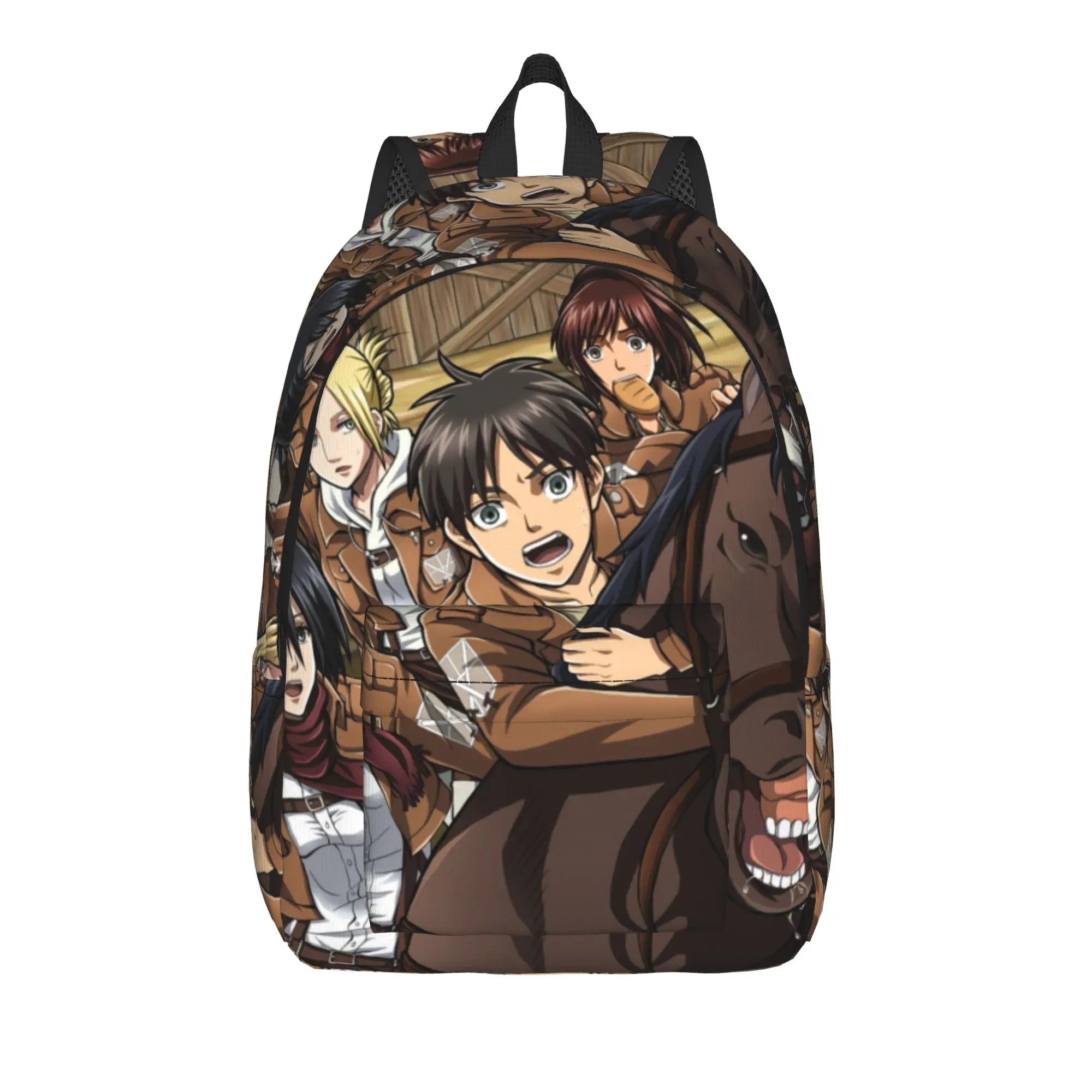 

Shingeki No Kyojin Anime Backpack for Men Women Teenage Student Business Daypack Eren Levi College Canvas Bags Sports