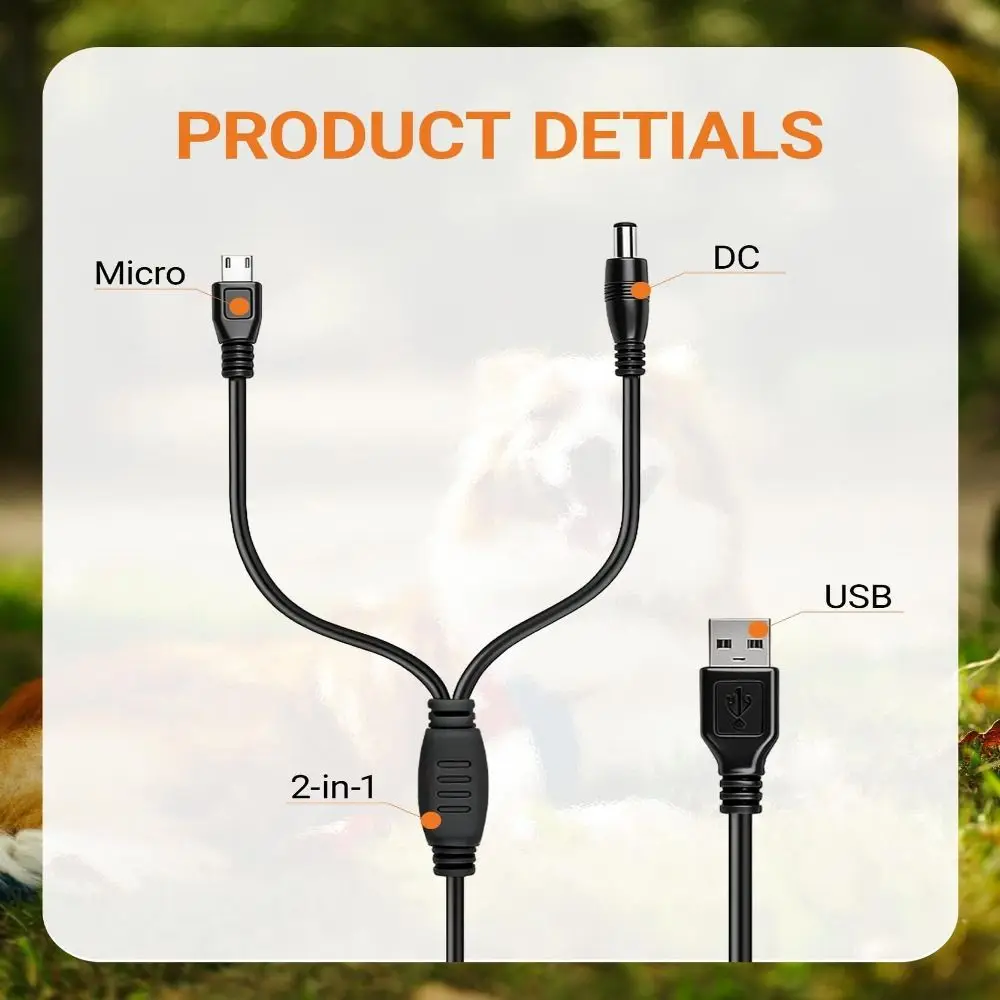 Fast Charging Shock Collar Cord Charging Protection Universal Training Collar Charger Durable Charger Cord for Bousnic