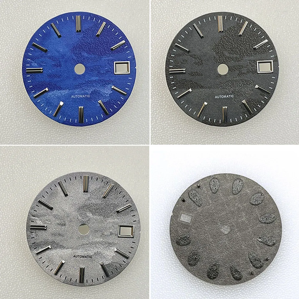 28.5mm Watch Dial for NH35 NH36 Movement Mechanical Watch Face 3D Printed Pattern Sea of Clouds No Luminous Dials Accessories