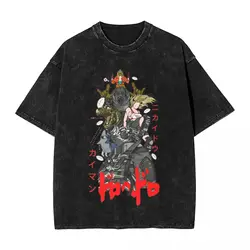 男性と女性のための色あせたdorohedoro Tシャツ,ストリートウェア,漫画ファンアート,nikaido,半袖トップス,夏