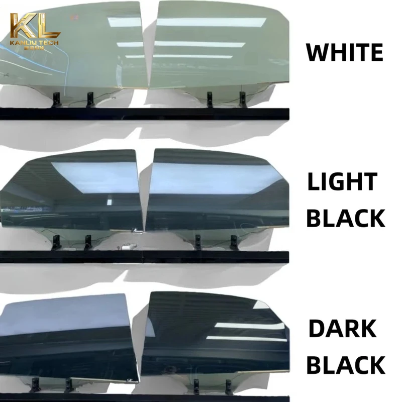 PDLC Smart Dimming Film for Car Windows 0.45mm Silicone Adhesive Remote Control Privacy Switchable Auto Window Tint