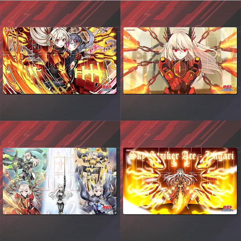 

Yugioh Sky Striker Ace - Kagari Play Mat Yu-Gi-Oh! TCG OCG Trading Card Games Mat Duel Plate Rubber Card Mat Mouse Pad