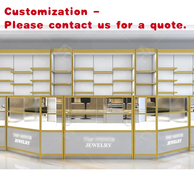custom.Custom Modern White & Jewelry Display Contemporary Glass Cabinet Shop Counter Showcases