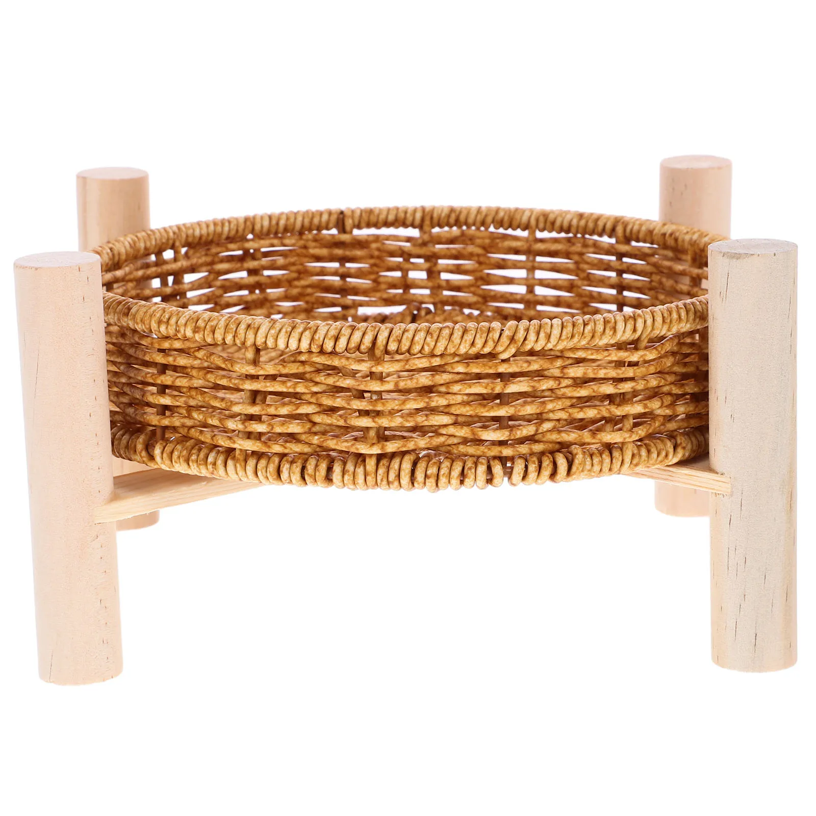

1 set 1 Set Hand Woven Storage Baskets Fruit Snacks Holder Desktop Organizer Sundries Container Bedroom Office Decorative Basket