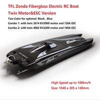 TFL 1133 Electric Pagani Zonda Cat Fiberglass / Kevlar Catamaran RC Racing Boat w/ Twin Motors / ESCs Speed Up to 100KM/H