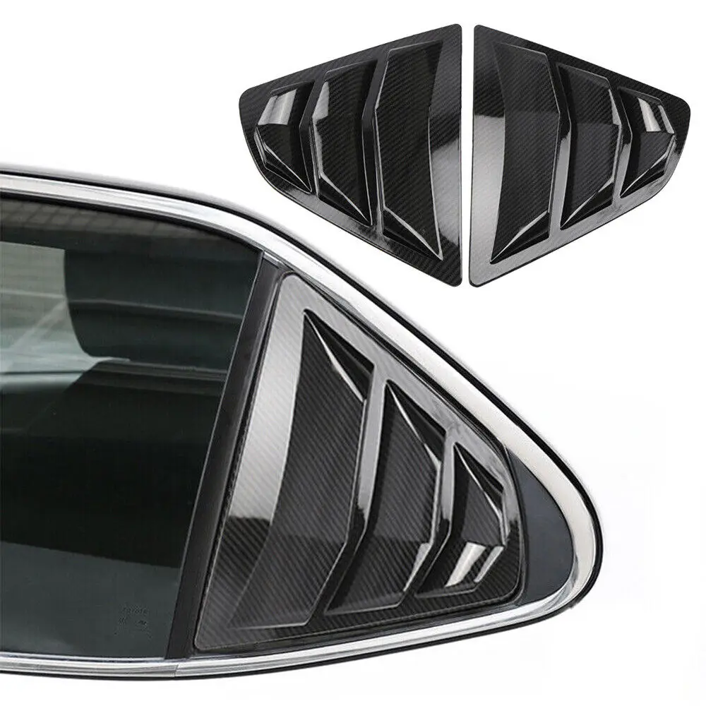 

2-Piece Carbon Fiber Exterior Rear Window Shutter Cover Trim for Toyota Camry 2018-2020