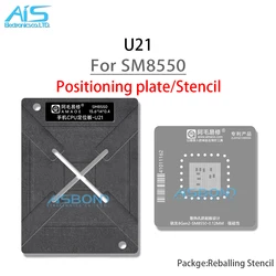 Amaoe CPU BGA Reballing Stencil Template Station For Qualcomm Snapdragon 8Gen2 SM8550 Positioning Plate Plant tin net Steel mesh