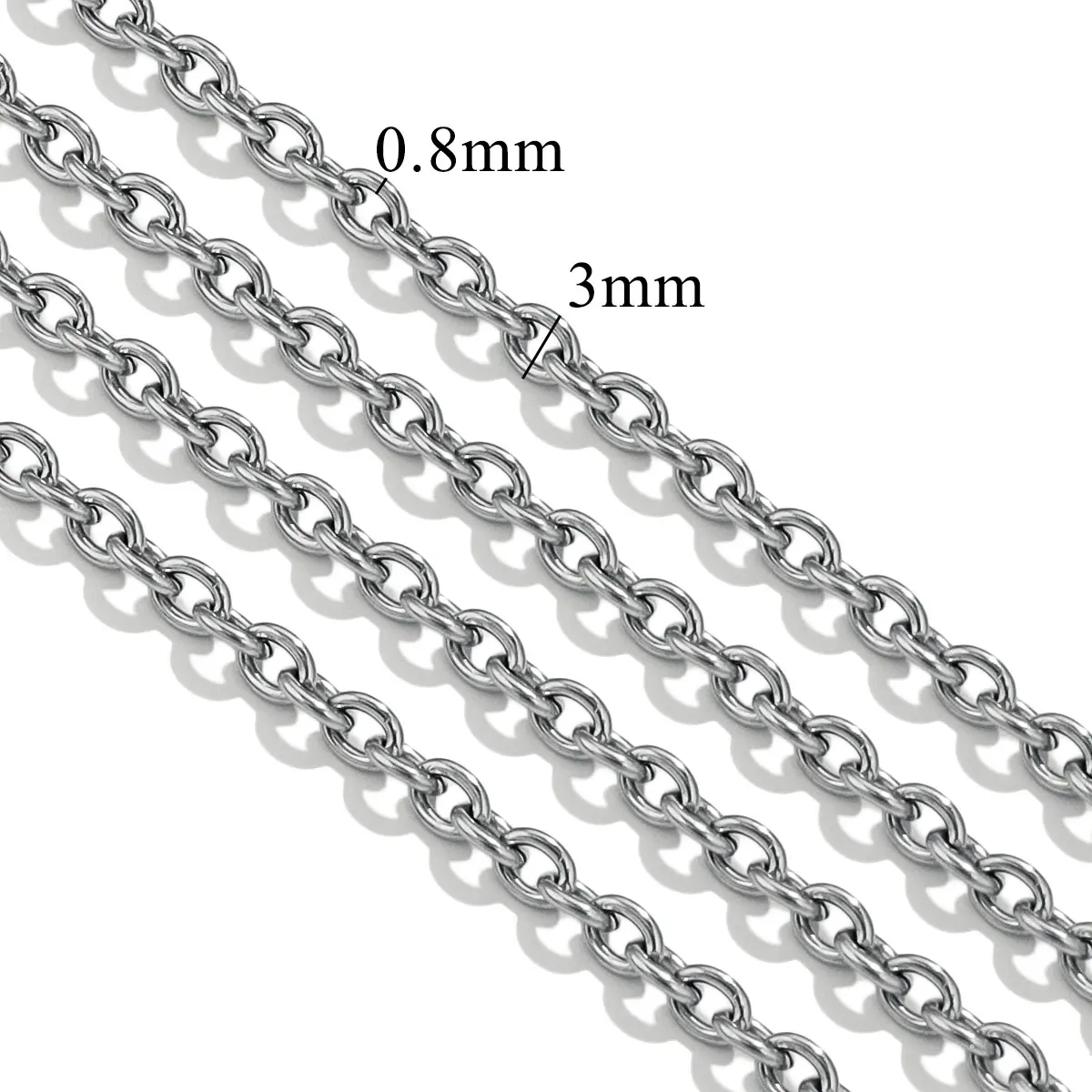 1 Meter Edelstahl Oval Link Kabel Ketten DIY Schmuck Machen Halskette Erkenntnisse Handwerk Armband Fußkettchen Körper Kette Großhandel
