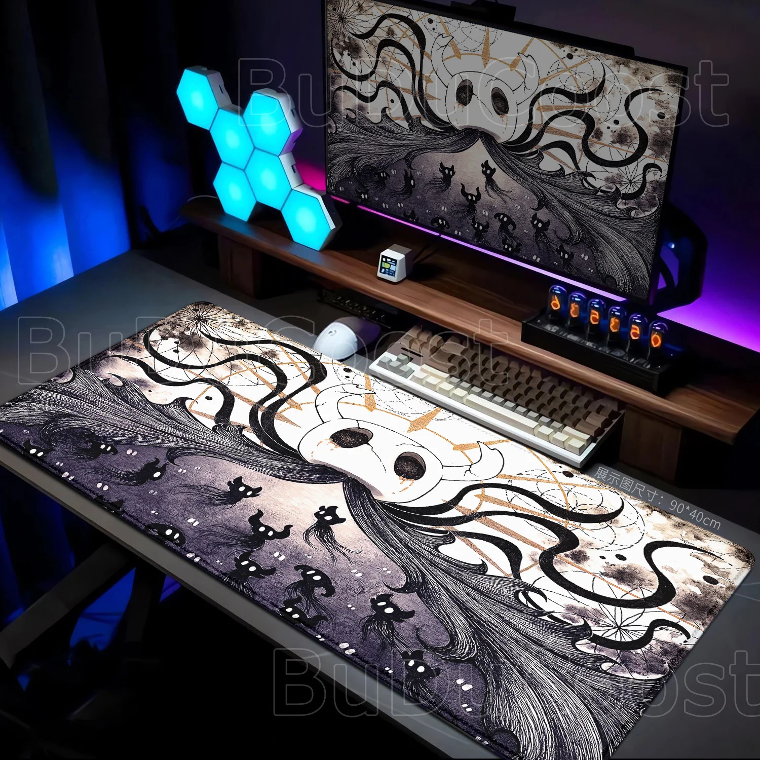 

New Game Wallpaper Hollow Knight Mousepad Laptops Keyboard Pad Mouse Pad Xxl Carpet Computer Accessories Non-slip Cool Desk Mats