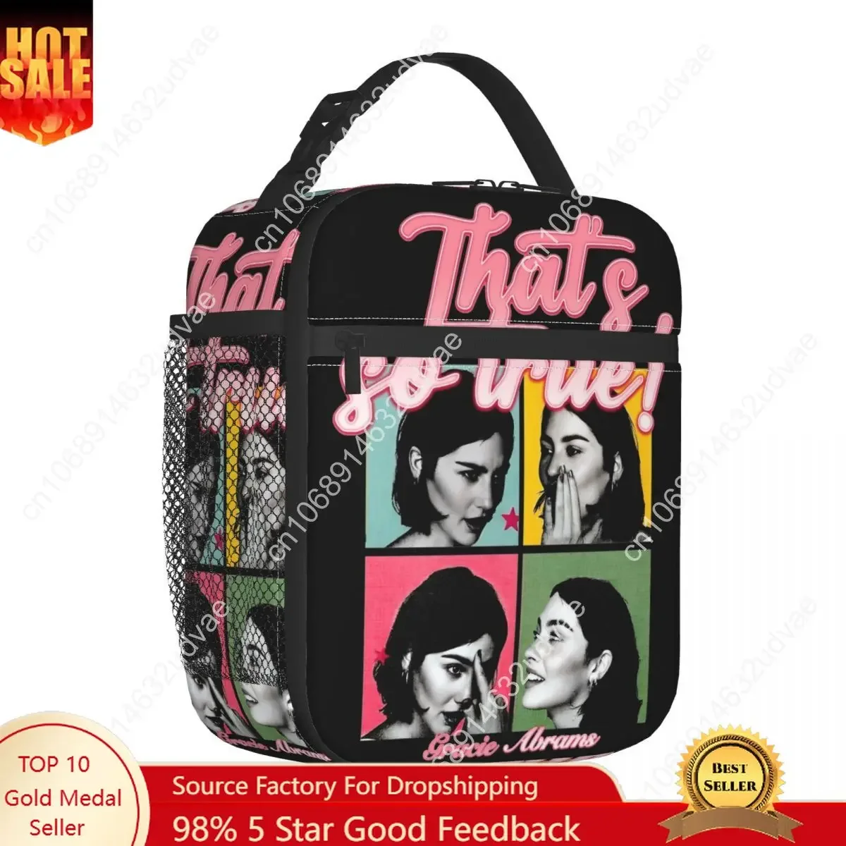 Colorful That's So True Gracie Abrams Thermal Insulated Lunch Bag for School Portable Food Bag Cooler Thermal Lunch Box