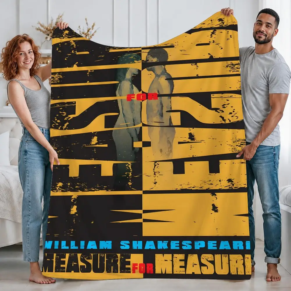 Classic Play Measure for Measure Throw Custom Printed Flannel Fleece Blanket for Sofa Bed Office Travel & Camping