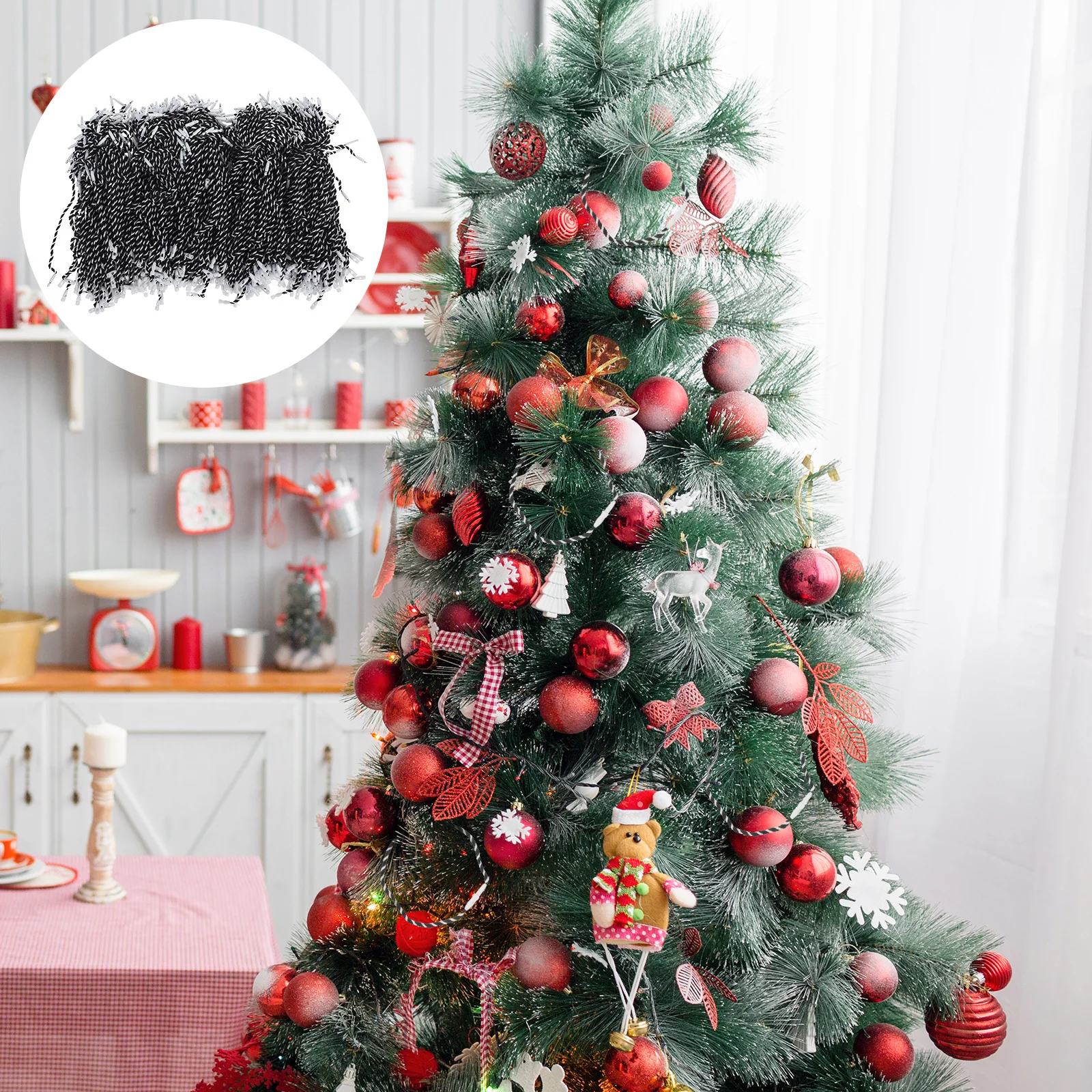 

500Pcs Locking Ornament Hooks Easy Installation Material Festive Christmas Party Decor Locking Ornament Hook