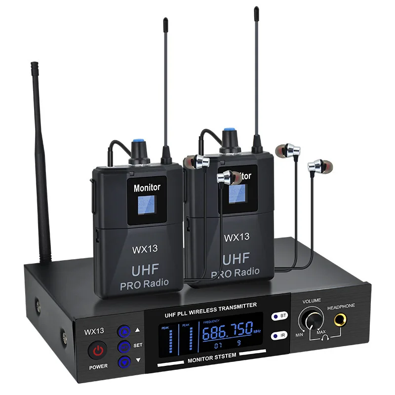 Wireless Monitoring In-Ear Monitor System Professional Stage Band Performance and Singer Used Ear Return Monitoring System