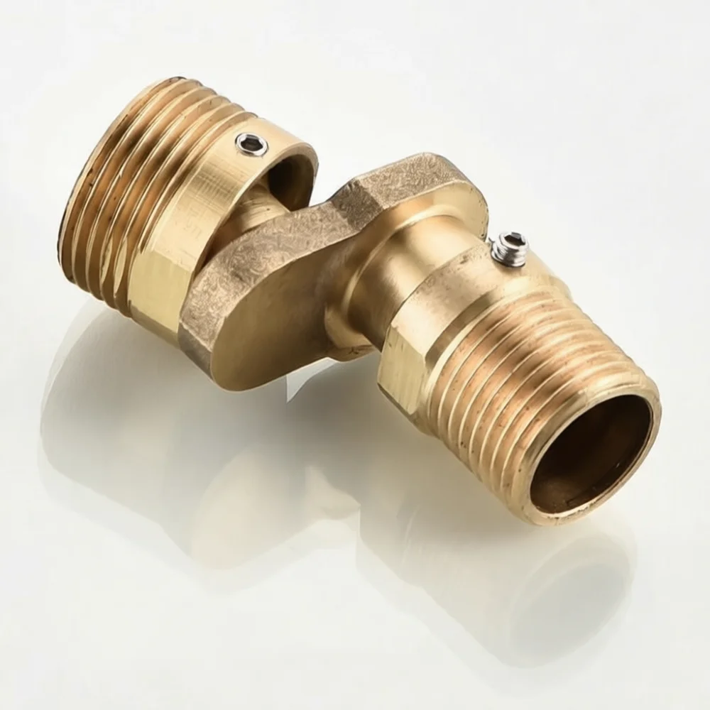 Solid Brass Shower Mixer Adapter Universal Adjustable Angle Curved Foot Connector Plumbing Pipe Fitting Bathroom Parts