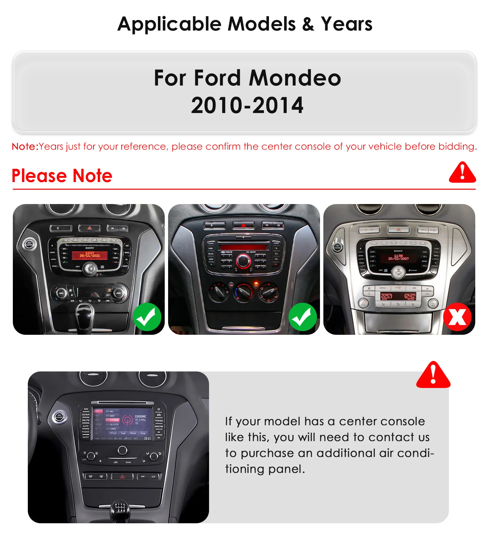 Hizpo Android 14 10,1 Zoll Autoradio GPS für Ford Mondeo 2010-2014 Multimedia 8G+128G Multimedia-Player DSP WIFI Kein 2 Din 2din DVD – Detail 6