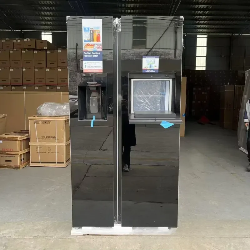 619L Smart Inverter Refrigerator Double Door Side by Side Wind Cooling No Frost Quiet Energy Saving Large Capacity Home