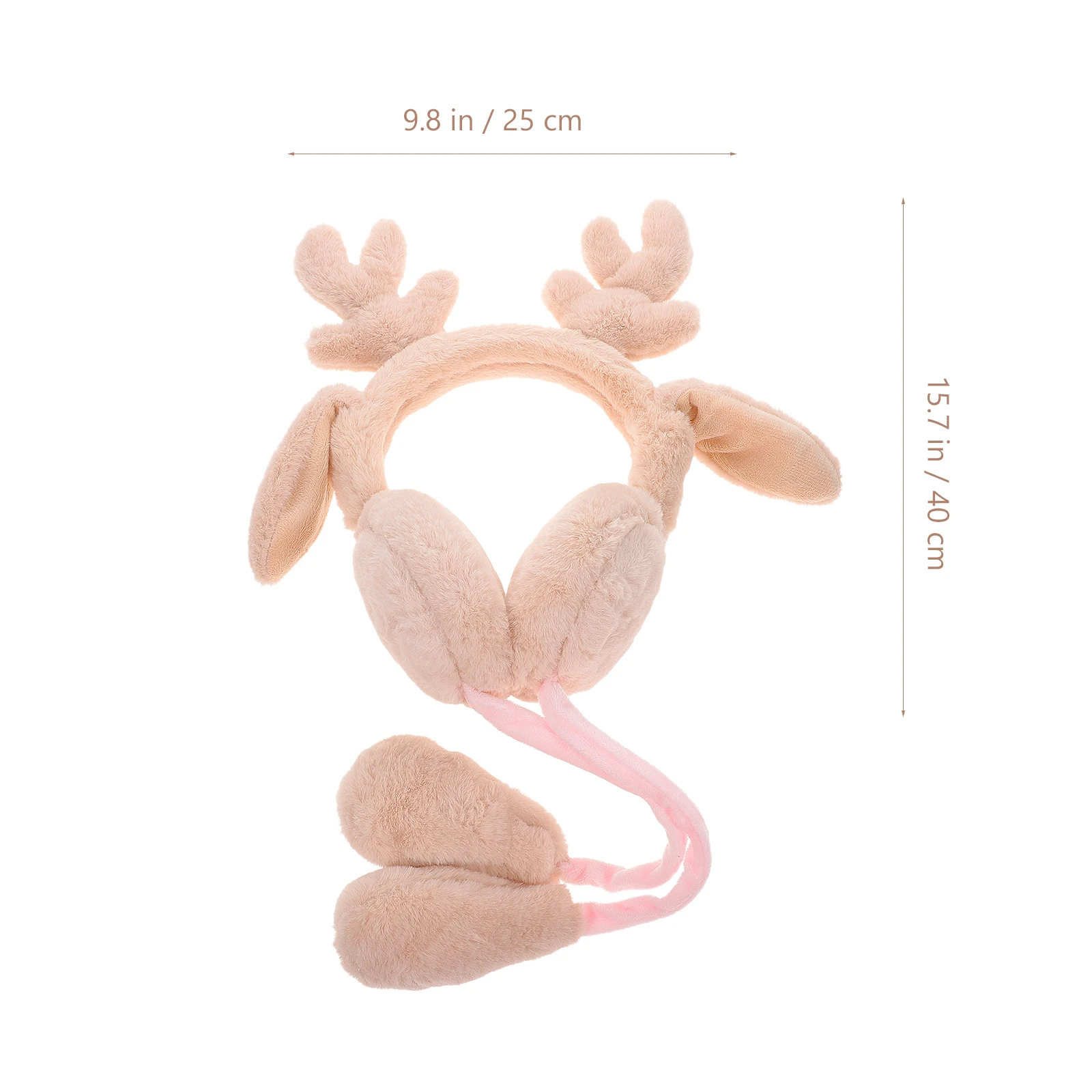 غطاء للأذنين ملون مقاوم للرياح، واقي دافئ قابل لإعادة الاستخدام لفصل الشتاء والتزلج في الهواء الطلق والتخييم وأذن قرن الوعل #1